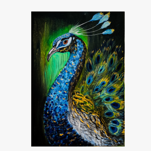 Sapphire Plumes: Sri Lankan Peacock
