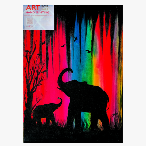 Radiant Silhouettes: Sri Lankan Elephants